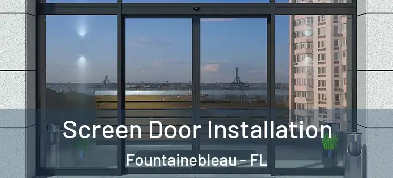  Screen Door Installation Fountainebleau - FL